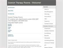 Tablet Screenshot of dulwichtherapyrooms.co.uk
